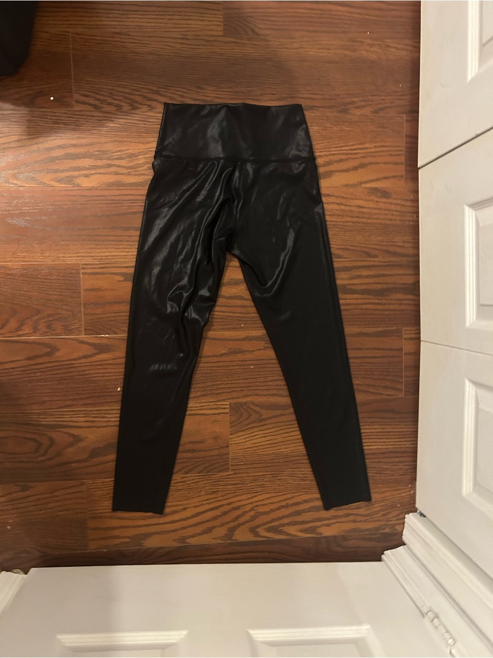 aerie Black High-Waist Faux Leather Leggings